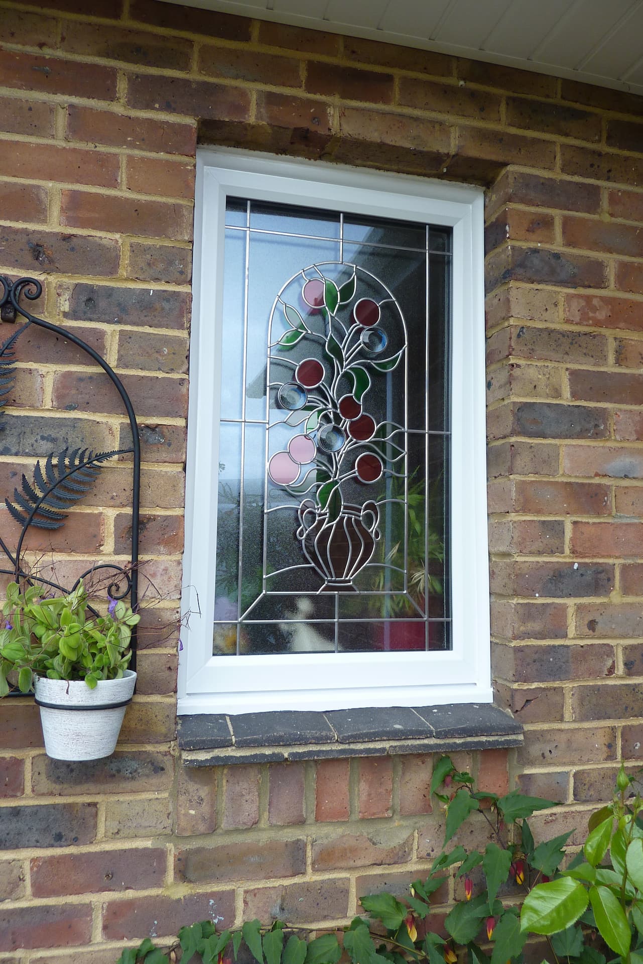 decorative glazing plant pattern