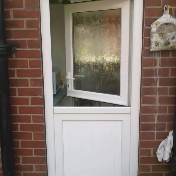 white upvc stable door
